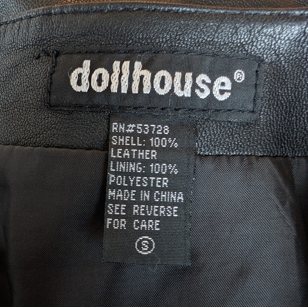 Dollhouse Genuine Leather Pencil Skirt Small Lined - Picture 3 of 4